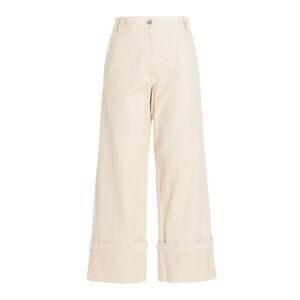 MONCLER GENIUS Wide-Leg Cropped Trousers Women WHITE Pants